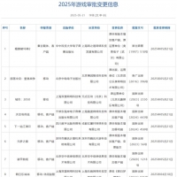国家新闻出版署发布 2025 年 5 月游戏审批信息
